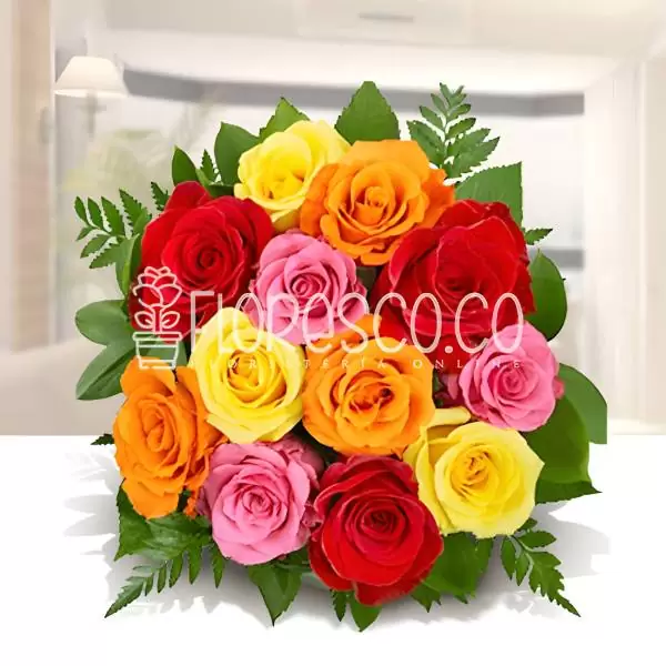 Ramillete o Bouquet de Rosas Multicolor