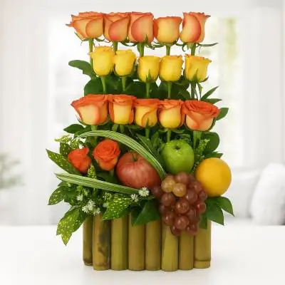 Arreglo Floral con Frutas Salak